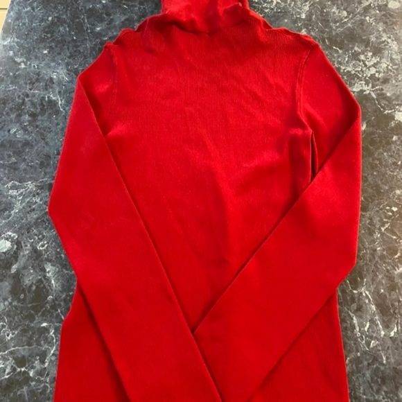 Helmut Lang Viscose Stretch T-Neck Sweater Knit - Picture 5 of 5